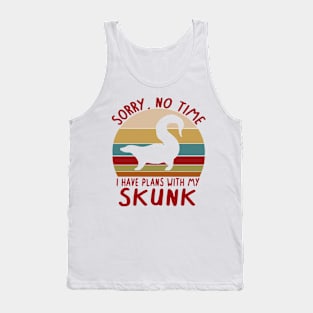 Skunk retro design vintage joke fudge Tank Top